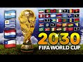 Copa MUNDIAL 2030 de Argentina, Chile, Paraguay Uruguay | Elección de Sedes y Bombos | Predicción