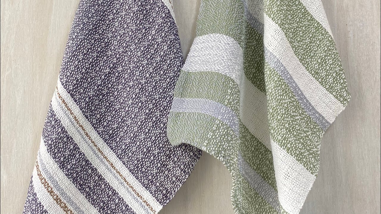 卓上織り機］2枚のヘドルで模様織りTwill Towels - YouTube