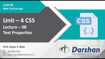 Unit 4: Text Properties in CSS