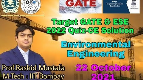 Target GATE & ESE 2022 Quiz-CE Solution | Environmental Engineering | 22 October 2021