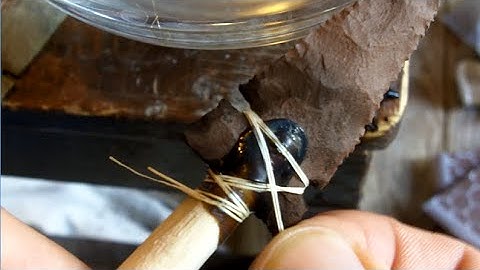 380 - Flintknapping Red Ceramic Tile 7/8 Resin with Fiber Wrapping