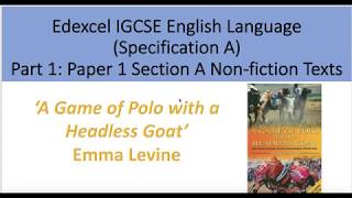 Analysis of 'A Game of Polo with a Headless Goat' by Emma Levine