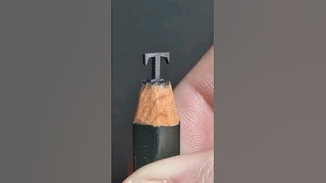 Pencil Carving Art. Fancy letter Design. #pencilcarving #art #pencilart #asmr #T #irishartist