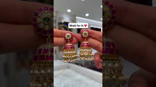 Floral Studded Gold Style Jadau Kundan Jhumki Earrings ❤️ . For Any Order Or Inquiry Kindly Dm Us