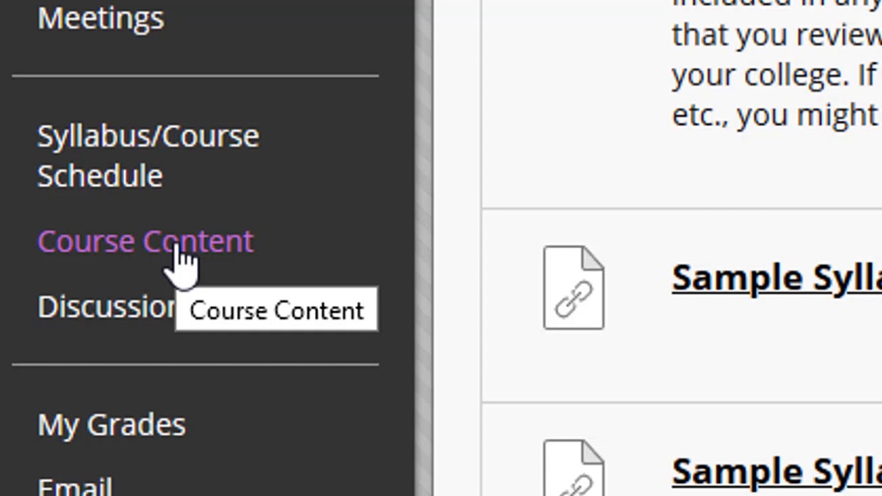Navigate your Bb courses - for students - YouTube