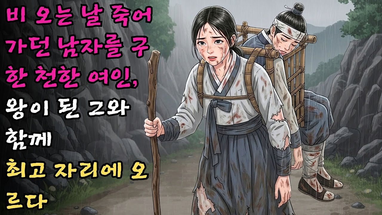 비 오는 날 숲속에서 죽어가던 남자를 구해준 천한 신분의 여인이 그 남자가 왕위에 오르자 가장 높은 자리에 오르게 된 이야기 #야담 #민담 #전설 #설화