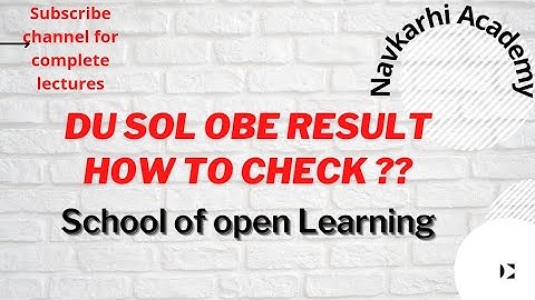 DU SOL I 1st semester OBE Result Declared 2021 I B.com, B.com (H), BA(H), Pol Science, BA(H) English