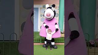 Emily Meeting Zoe Zebra At Peppa Pig World