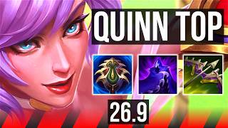 QUINN vs TEEMO (TOP) | Good KDA: 19/1/10 | KR Grandmaster | 26.9