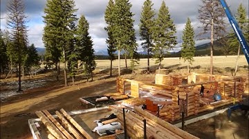Western Montana Mountain Log Home Reset : Time Lapse Video
