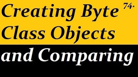 Creating Byte Class Objects and Comparing in Java