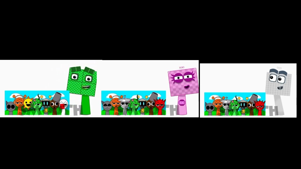 Sprunki oc numberbiocks hundreds 400 and 800 and 900