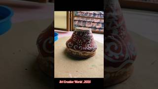 Hand-painted terracotta potmakeover EasyDIYclaypotdecoration idea🏺#diy#craft #viral#shorts#handmade