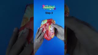 Say goodbye to stale chips with this genius origami hack! 🌟 #shorts #origami #lifehack #kidsvideo