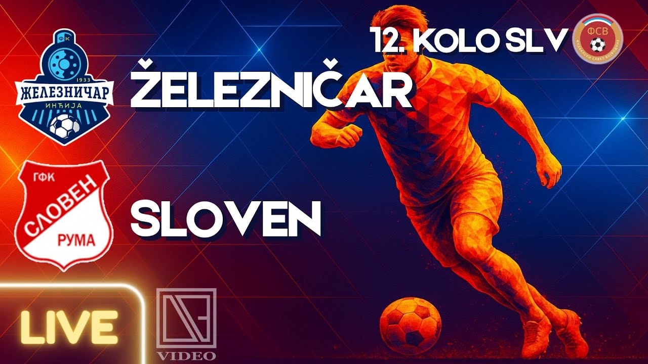 FK ŽELEZNIČAR Inđija - GFK SLOVEN Ruma (Full match Livestream) [02.11.2025.]