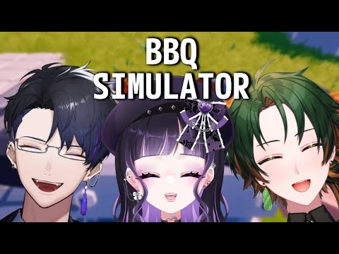 【BBQ Simulator】男２人に肉を焼かせる飲酒配信【w/Rim,枝にぃ】