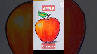 How to Draw and Coloring an Apple With Crayons #howtodraw #coloring #apple #crayon