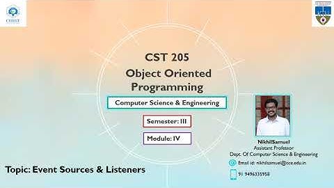 KTU CS205 Object Oriented Programming using Java