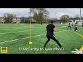 Michigan QB commit J.J. McCarthy training session w/ freshman receiver A.J. Henning, other recruits