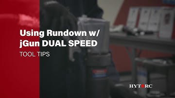 How to use the Rundown Feature on the jGun Dual-Speed Tool