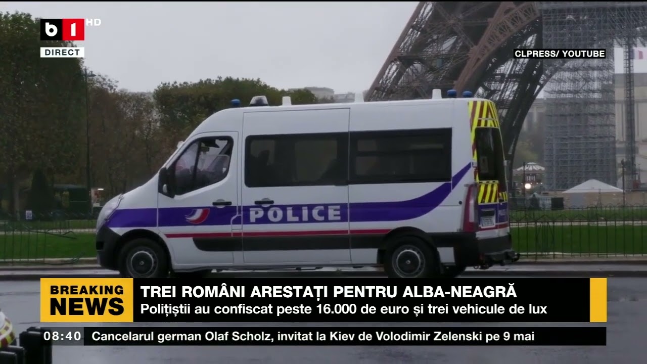 PARIS -TREI ROMÂNI ARESTAȚI PENTRU ALBA NEAGRA