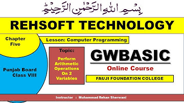 ( Part 12 ) - Program to Perform Arithmetic Operations On 2 Variables in GWBASIC