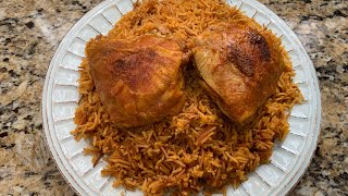 تمن  ( رز ) احمر ودجاج   red rice with chicken