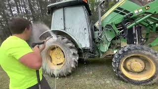 PRESSURE WASHING HEAVY EQUIPMENT