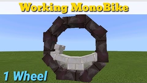 Working MonoBike in Minecraft PE (Command Block Creation) 1 Wheel