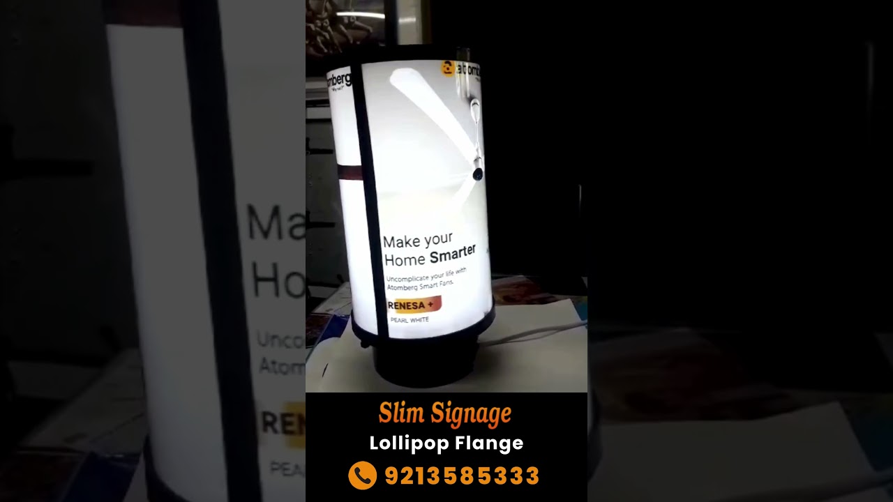 Lollipop Round  Flange Sign Board  For your business | Slim Signage