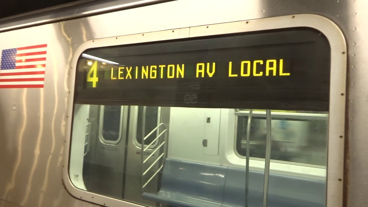 NYC Subway Late Night: Woodlawn-bound R142 (4) Entering & Leaving 59th Street (4 Track)