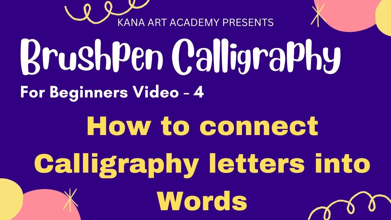 How to connect Calligraphy letters into words | Two letter words - YouTube