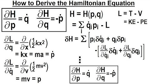 Physics 69 Hamiltonian Mech. (6 of 18) How to Derive the Hamiltonian Equation