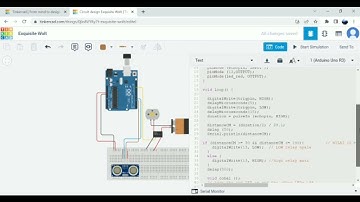 simulasi pompa air (koding) dengan menggunakan Arduino Uno