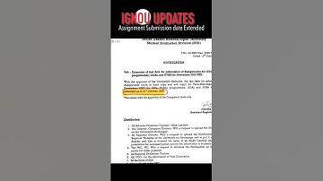 Ignou Assignment Submission Date Extended || IGNOU UPDATE || #ignou