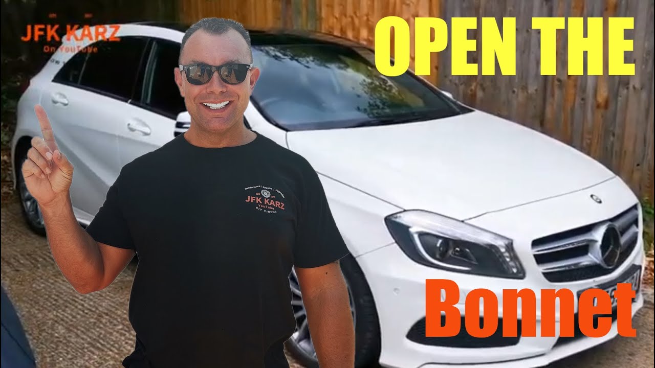 MERCEDES A CLASS OPENING THE BONNET HOOD 