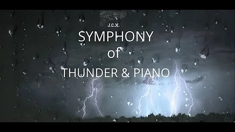 ✰ Thunderstorm,  Symphony of Rain and Piano Music [] Sleep Sounds []