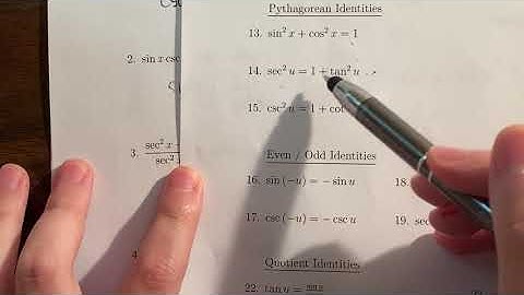Pre-Calculus Topics: Verifying Trig Identities