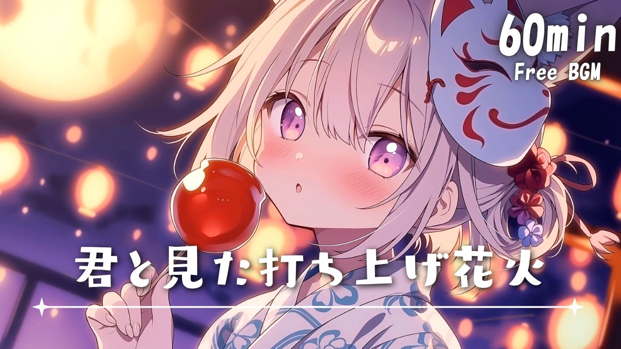 フリーBGM】君と見た打ち上げ花火🏮かわいい/夜/まったり/チル/pop