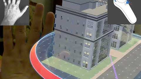 Multi-modal hand gestures + controller in spatial computing HCI.