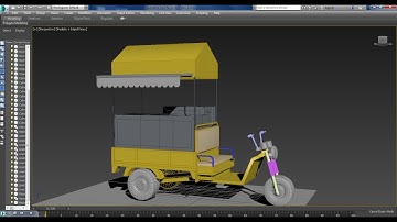 3Dsmax Tutorials,Tutorial on Modeling, Texturing & Lighting a Food Stall E Rickshaw Stall in 3dsmax