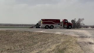 Fire and blowing dust in Sumner County