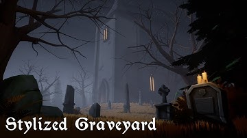 Stylized Graveyard for Unreal Engine 5 - 3D Environment, Cemetery, Church