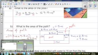 Finding area, volume of a swimming pool How To Find The Area Of A Swimming Pool