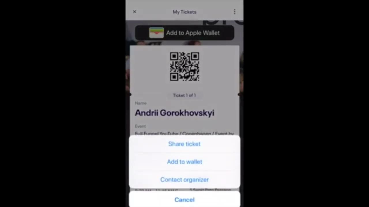 How to ADD EVENTBRITE TICKET TO WALLET? YouTube