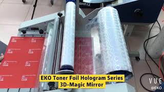 Check out the sleeking foil(also call Toner Foil): 3D-Magic Mirror