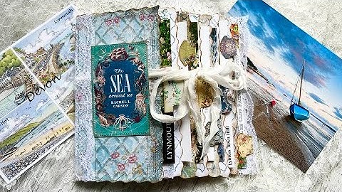 How To Make A Waterfall Journal - EASY Tutorial - How To Use Postcards in Your Journals😀