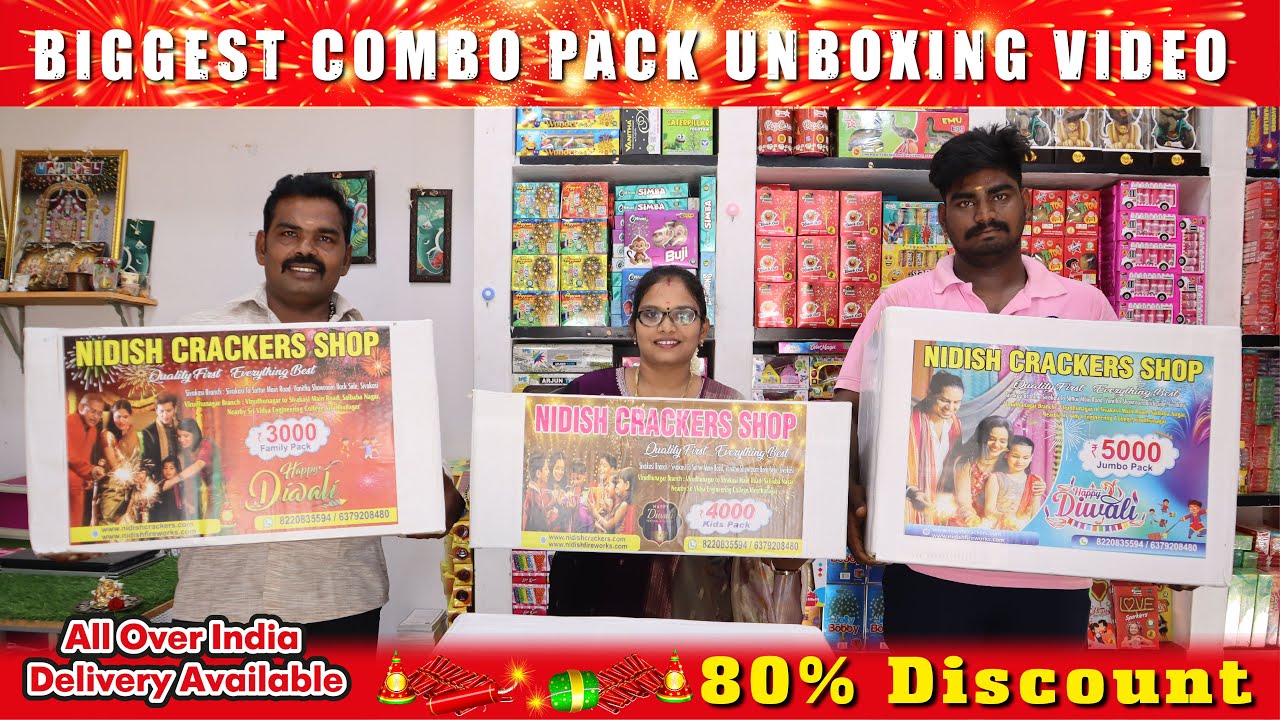 Sivakasi தரமான Crackers 2025 | Rs.3000,4000,5000 Combo Pack Unboxing | Nidish Crackers Sivakasi