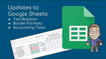 Google Sheets New Features - Text Rotation & Border Tools