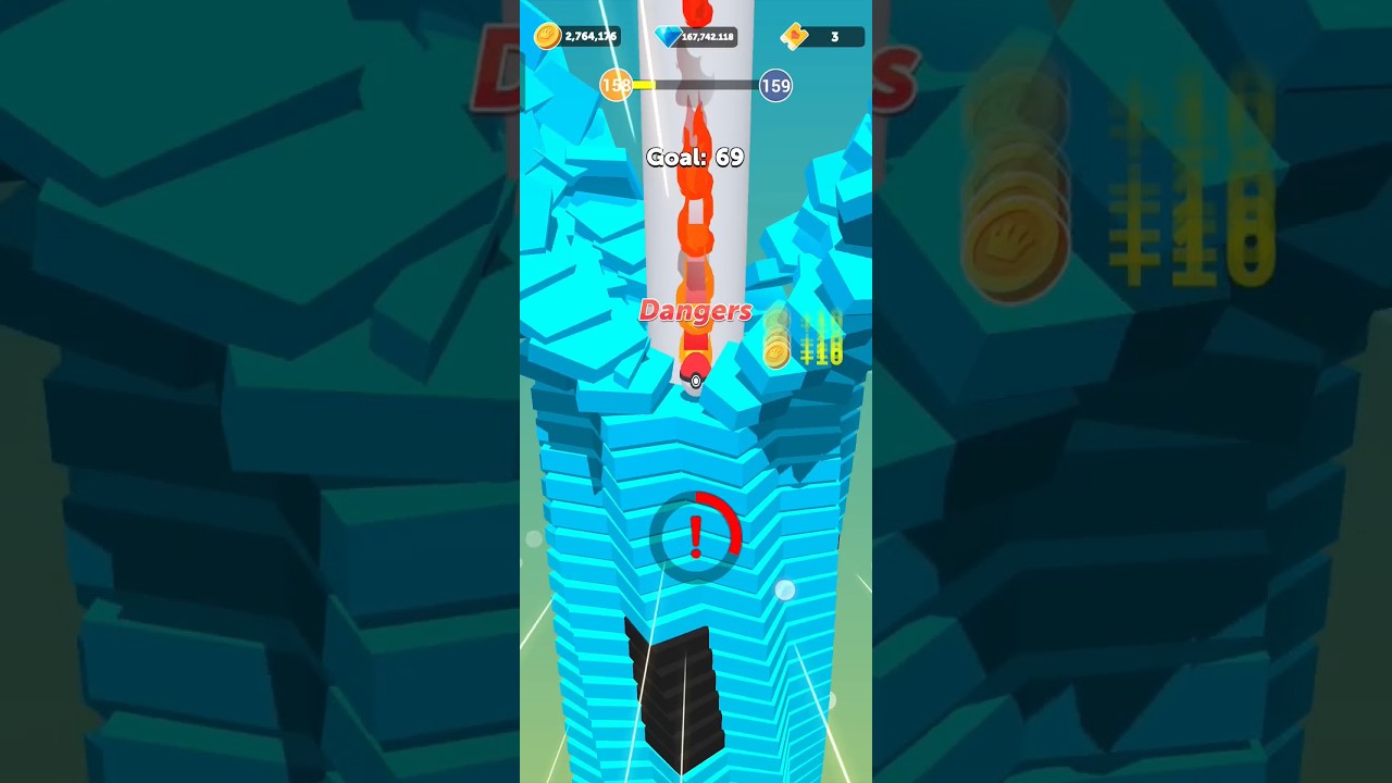 stack bounce game finish in 10 seconds 